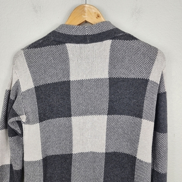 Matilda Jane Plaid Gray/white Button Up Long Cardigan Size XS - Picture 7 of 10